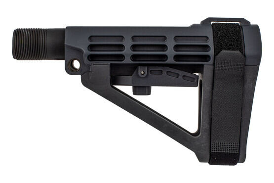 SBA4 Grey pistol stabilizing brace comes with a Mil-Spec carbine buffer tube